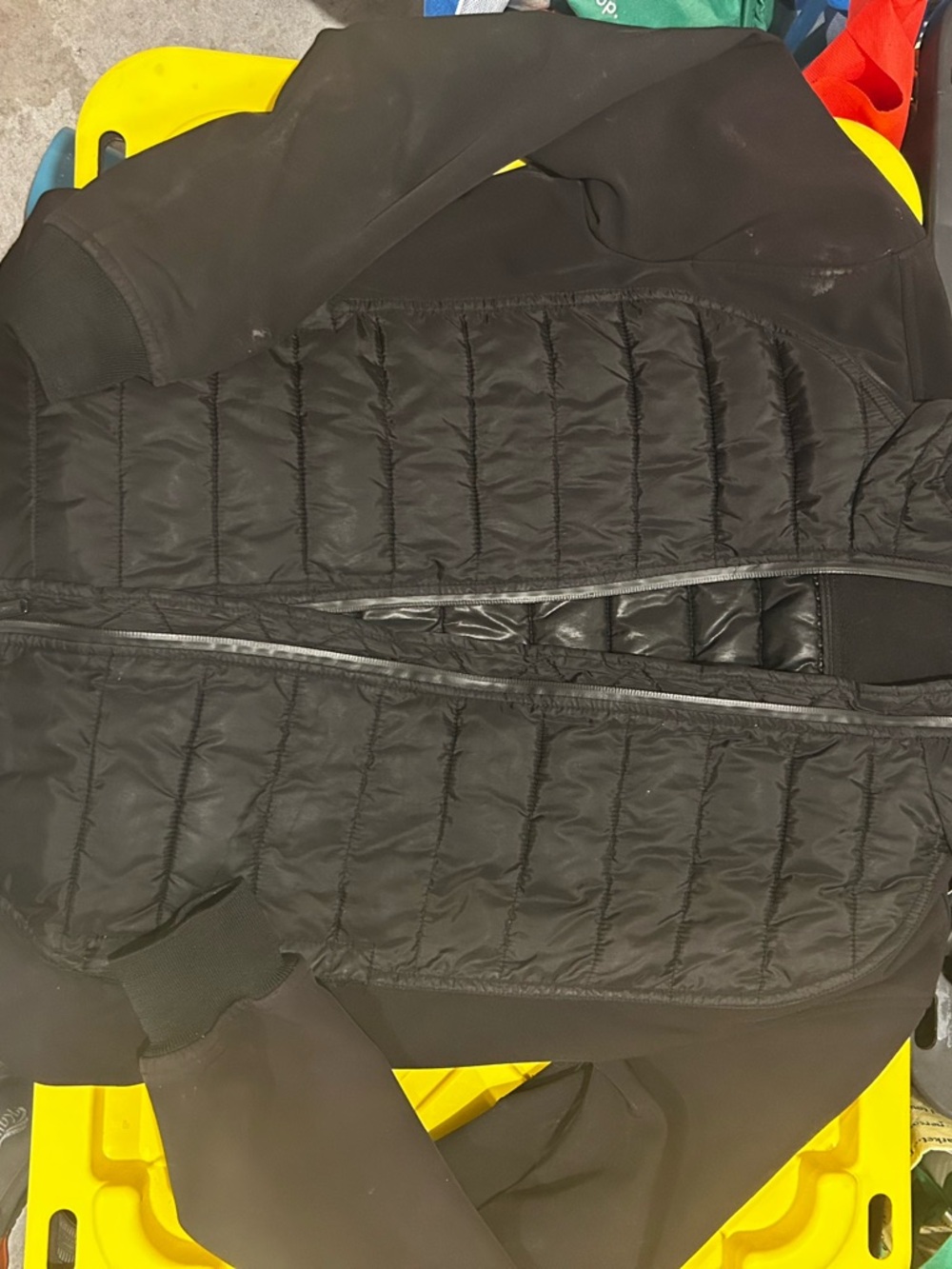 Men's Black Quilted Bomber Jacket